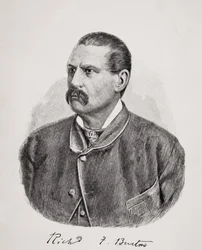 Sir Richard Francis Burton (1821-90) z książki „Życie kapitana Sir Richarda Burtona, tom II” Isabel Burton (1831-96) opublikowanej w 1893